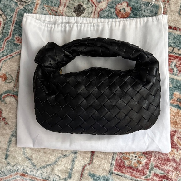 Fashion I repeat this is fashion!!! Bottega Veneta Black Intrecciato Mini Bag - Picture 2 of 8